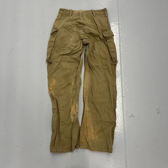 Vintage WW2 Military HBT Army Fatigue Cargo Pants 24x27 - Picture 5 of 5
